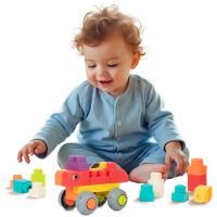 Teddies Kocky stavebnica 48ks plast v plastovom kufríku 26x12x19cm 18m+ 4