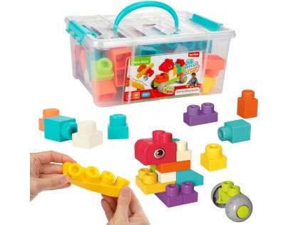 Teddies Kocky stavebnica 48ks plast v plastovom kufríku 26x12x19cm 18m+