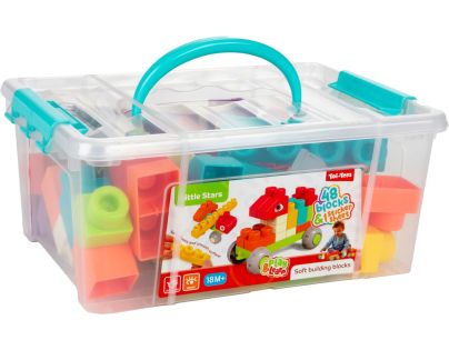 Teddies Kocky stavebnica 48ks plast v plastovom kufríku 26x12x19cm 18m+