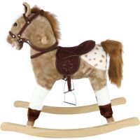 Teddies Kôň hojdací svetlo hnedý plyš 71cm 2