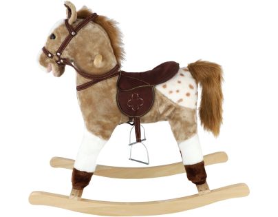 Teddies Kôň hojdací svetlo hnedý plyš 71cm
