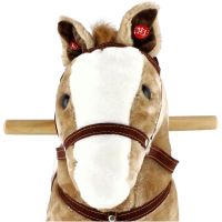 Teddies Kôň hojdací svetlo hnedý plyš 71cm 3