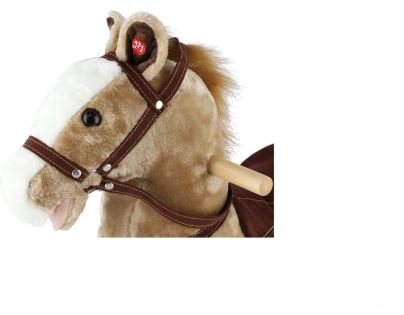 Teddies Kôň hojdací svetlo hnedý plyš 71cm