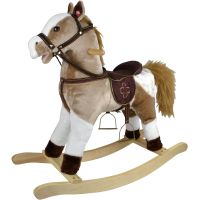 Teddies Kôň hojdací svetlo hnedý plyš 71cm