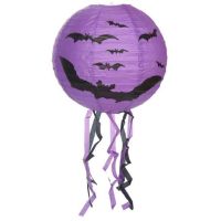 Teddies Lampion guľa Halloween so strapcami papier priemer 30cm v sáčku (bez paličky) 3 druhy karneval