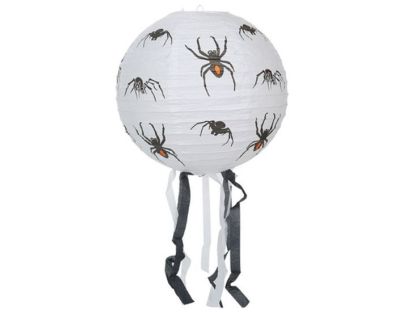 Teddies Lampion guľa Halloween so strapcami papier priemer 30cm v sáčku (bez paličky) 3 druhy karneval