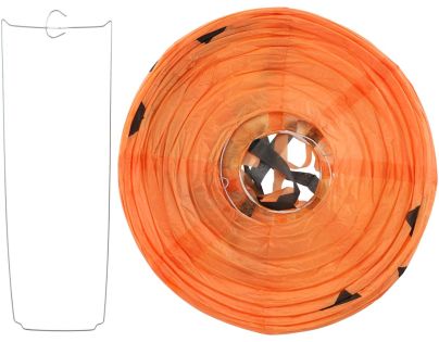 Teddies Lampion guľa Halloween so strapcami papier priemer 30cm v sáčku (bez paličky) 3 druhy karneval