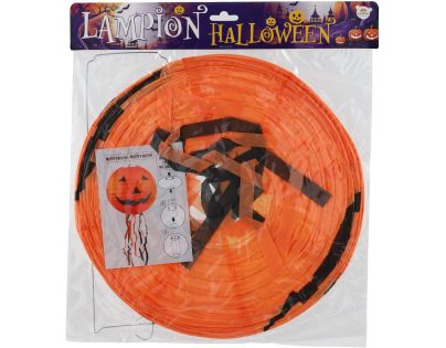 Teddies Lampion guľa Halloween so strapcami papier priemer 30cm v sáčku (bez paličky) 3 druhy karneval