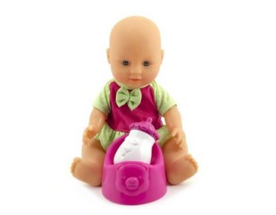 Teddies Bábätko s doplnkami 30 cm pije a ciká