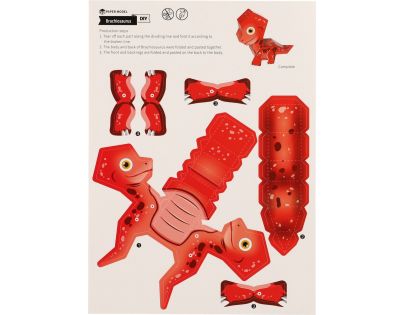 Modely 3D papierové Dinosaury 8 ks v sáčku