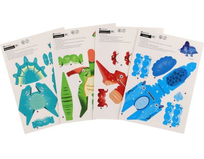 Modely 3D papierové Dinosaury 8 ks v sáčku