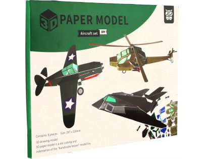Modely 3D papierové Lietadlá 8 ks v sáčku