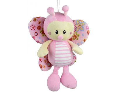 Motýl plyš 30 cm - růžový