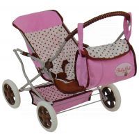 Teddies Panenka miminko mluvící 35cm a kočárek s doplňky 4