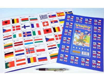 Teddies Pexeso Vlajky evropských států 64 ks