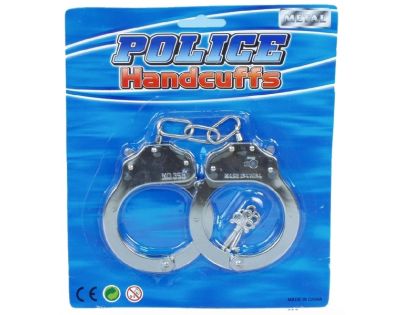 Teddies 00024330  - Policejní pouta kov na kartě