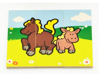 Teddies Puzzle drevené Moje prvé zvieratká 18 dielikov