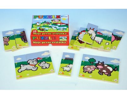 Teddies Puzzle drevené Moje prvé zvieratká 18 dielikov
