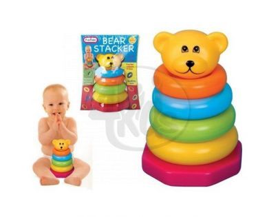 Skládačka pyramida medvídek 20cm