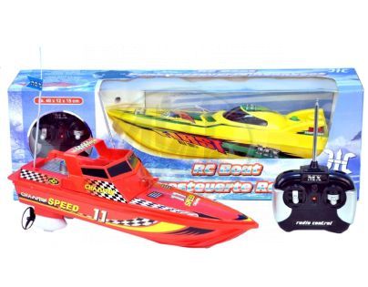 EDDY-TOYS 78848 - Člun RC 36cm na baterie na vysílačku - žlutý