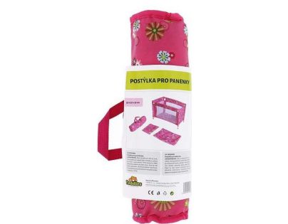 Teddies Rozkladacie postieľka pre bábiky s perinkou