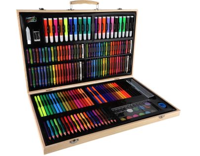 Teddies Sada na maľovanie - Art box kreatívna sada 180ks v drevenom kufríku 47x30x4,5cm
