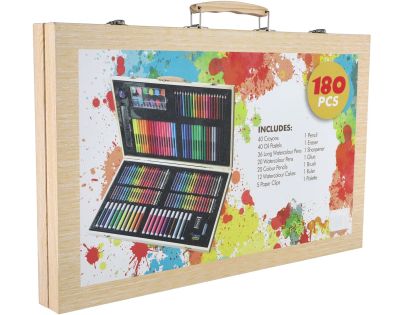 Teddies Sada na maľovanie - Art box kreatívna sada 180ks v drevenom kufríku 47x30x4,5cm