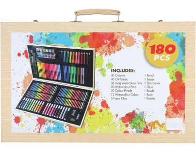 Teddies Sada na maľovanie - Art box kreatívna sada 180ks v drevenom kufríku 47x30x4,5cm