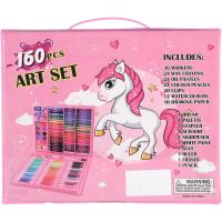 Teddies Sada na maľovanie - Art box kreatívna sada s jednorožcom 160 ks v plastovom kufríku 34x27x3,5 cm 5