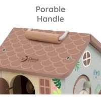 Teddies Skladačka vkladačka dom drevo 11ks 16x15x14cm 18m+ 6