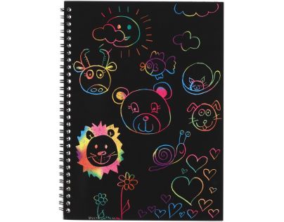 Teddies Škrabací notes dúhový 10 listov
