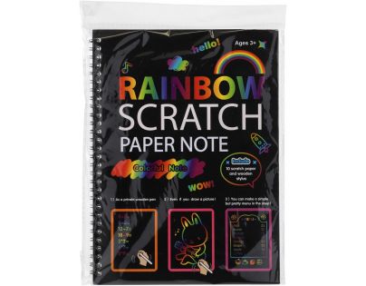 Teddies Škrabací notes dúhový 10 listov