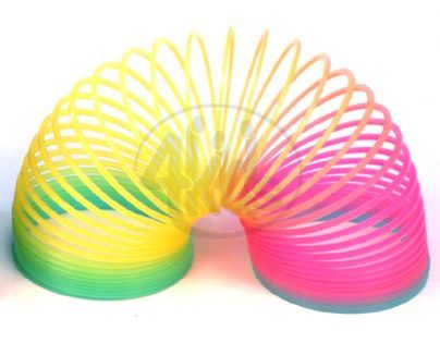 Spirála duhová průměr 6,5 cm svítící ve tmě