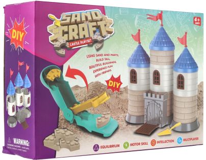 Teddies Stavebnica hrad s pieskom plast s doplnkami v krabici 28x19x8cm