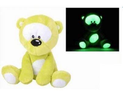 Teddies Svítící plyšový Medvídek 30cm - zelený