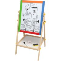 Teddies Obojstranná magnetická tabuľa drevo čierna-biela 35x43cm s doplnkami v krabici 44x63cm 2