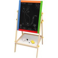Teddies Obojstranná magnetická tabuľa drevo čierna-biela 35x43cm s doplnkami v krabici 44x63cm 3