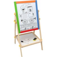Teddies Obojstranná magnetická tabuľa drevo čierna-biela 35x43cm s doplnkami v krabici 44x63cm 4