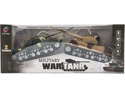 Teddies Tank RC 2 ks 25 cm tanková bitka na batérie so zvukom so svetlom - Poškodený obal