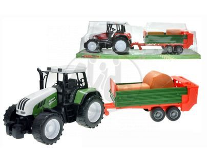 Traktor na setrvačník s vlečkou a doplňky 63cm
