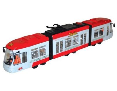 Teddies Tramvaj na baterie 45 cm - Červená
