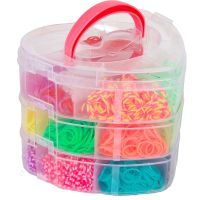 Teddies Urob si svoj náramok - gumičky 2700ks + náradie v plastovej krabičke tvar srdce 16x13cm 3