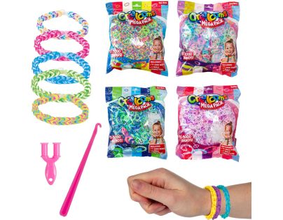 Teddies Urob si svoj náramok - gumičky 5000 ks + náradie 4 farby v sáčku 17x22 cm