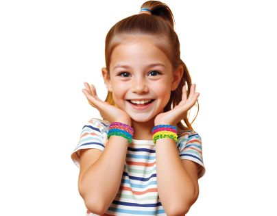 Teddies Urob si svoj náramok - gumičky 5000 ks + náradie 4 farby v sáčku 17x22 cm