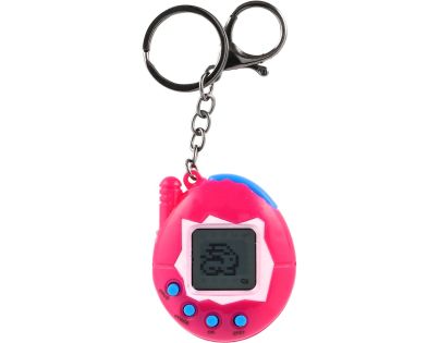 Teddies Zvieratko elektronické prívesok plast 5x6cm na bat. 4 farby so zvukom na karte 12ks v boxe