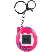 Teddies Zvieratko elektronické prívesok plast 5x6cm na bat. 4 farby so zvukom na karte 12ks v boxe 3