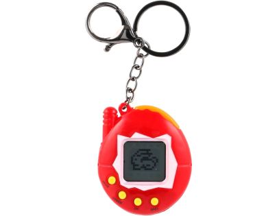 Teddies Zvieratko elektronické prívesok plast 5x6cm na bat. 4 farby so zvukom na karte 12ks v boxe