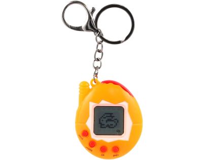 Teddies Zvieratko elektronické prívesok plast 5x6cm na bat. 4 farby so zvukom na karte 12ks v boxe