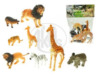 Zvířátka ZOO 8-19 cm 8 ks