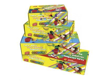 Temperové farby v kelímku 12 farieb 20 ml